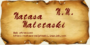 Nataša Maletaški vizit kartica